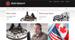 Desktop Screenshot of multinationalparts.com